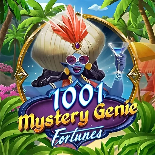 Tragamonedas 1001 Mystery Genie Fortunes ambientada en un mundo mágico